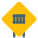 Railroad crossing warning to prevent accident sign board icon