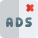 Remove ads with a crossed tick mark icon