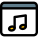 Music collection of wide genre available online icon