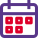 Calendar month and dates planner for upcoming agenda icon