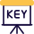 Key for success concept slide on presentation icon