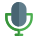 Microphone for audio amplification recording and for other purposes icon