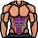 Muscular man icon