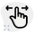 Single finger touch with slide left and right feature icon