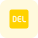 Delete function key on computer keyboard layout icon
