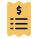 Billing of a restaurant expenses paid in cash icon