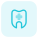 Dental Care department in a hospital section with tooth logotype icon