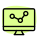 PC software with point line diagram graph plot icon