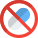 Banned drugs by food and drug administration isolated on a white background icon