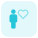 Favorite employee to work on with a heart logotype icon