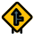 Intersect road from right towards front lane road signal icon