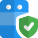 Server with antivirus protection safeguard turn on icon