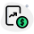 Financial information compared with line graph layout icon