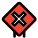 Stopping signal at road traffic sign post icon