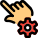 Single touch for the settings cogwheel Logotype icon