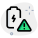 Battery warning with critical damage or very low level icon