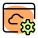 Cloud server setting on a web browser icon