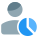 Chart graph for a visualization and statics of global social media profile index icon