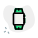 A square face fitness band with smart features icon