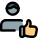 Right candidate for managerial work selected - thumbs up gesture icon