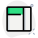 외부 오른쪽 상단 분할 바 디자인 상자 그리드 녹색 탈 부활 icon