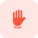 Hand gesture for high-five and stop signal icon