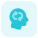 Dizziness with vertigo effect in brain loop arrows icon