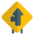 Intersect road from left towards front lane road signal icon