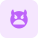 Devil face angry emoticon shared on social media icon