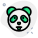 Funny panda with tongue out emoji shared on internet icon