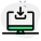 Desktop web app with files download down arrow icon