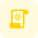Information of processor on a paper isolated on a white background icon