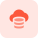 Database server with cloud storage online layout icon