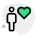 Favorite employee to work on with a heart logotype icon