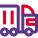 Big transportation truck with large trailer capacity icon