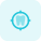 Targeting the dental clinic with cross hair Logon type isolated on a white background icon