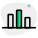 Fluctuative bar chart graph for this financial year icon