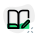 Class work on notebook with interleaf pages icon