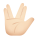 vulcan-salute-light-skin-tone icon