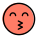 Kissing face expression emoji with eyes closed icon