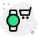 Shopping made easy on smartwatch with trolley logotype icon