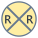 Sinal de cruzamento de ferrovia icon