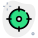 Aiming for a goal or any desired objective sign board icon