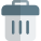 Trash can with lid for recycle garbage icon