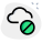 Cloud network disconnected and offline isolated on a white background icon