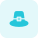 Pilgrim hat without leaf used as a decoration icon