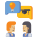 comunicazione-bidirezionale-esterna-formazione-online-flaticons-flat-icone-piatte-4 icon