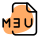 M3U is a computer file format for a multimedia playlist icon