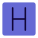 Helicopter signal with alphabet H on a roof top icon