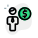 Earning money in dollar money currency domination icon